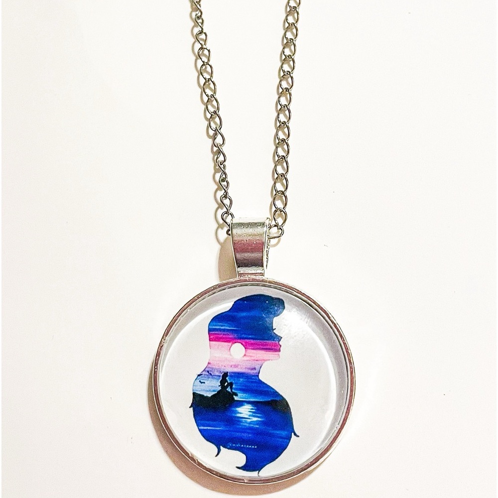 Little Mermaid Ariel Silver Pendant Necklace